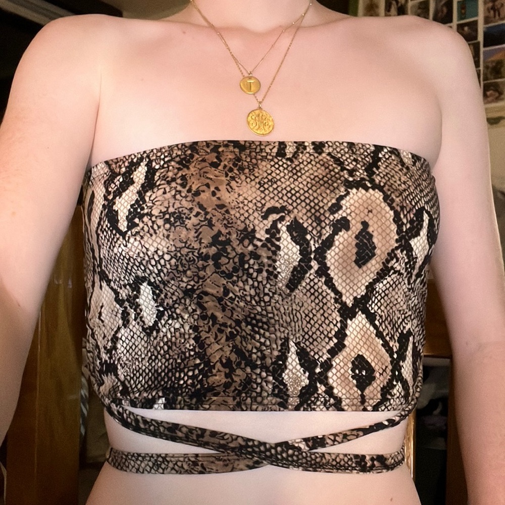 Snake Skin Tube Top